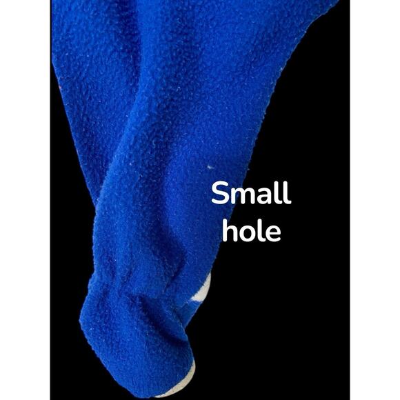 Vintage Barney Dinosaur Footed Zip Up Pajamas 90's Football 3T Lyons Group Flaws - Picture 9 of 13